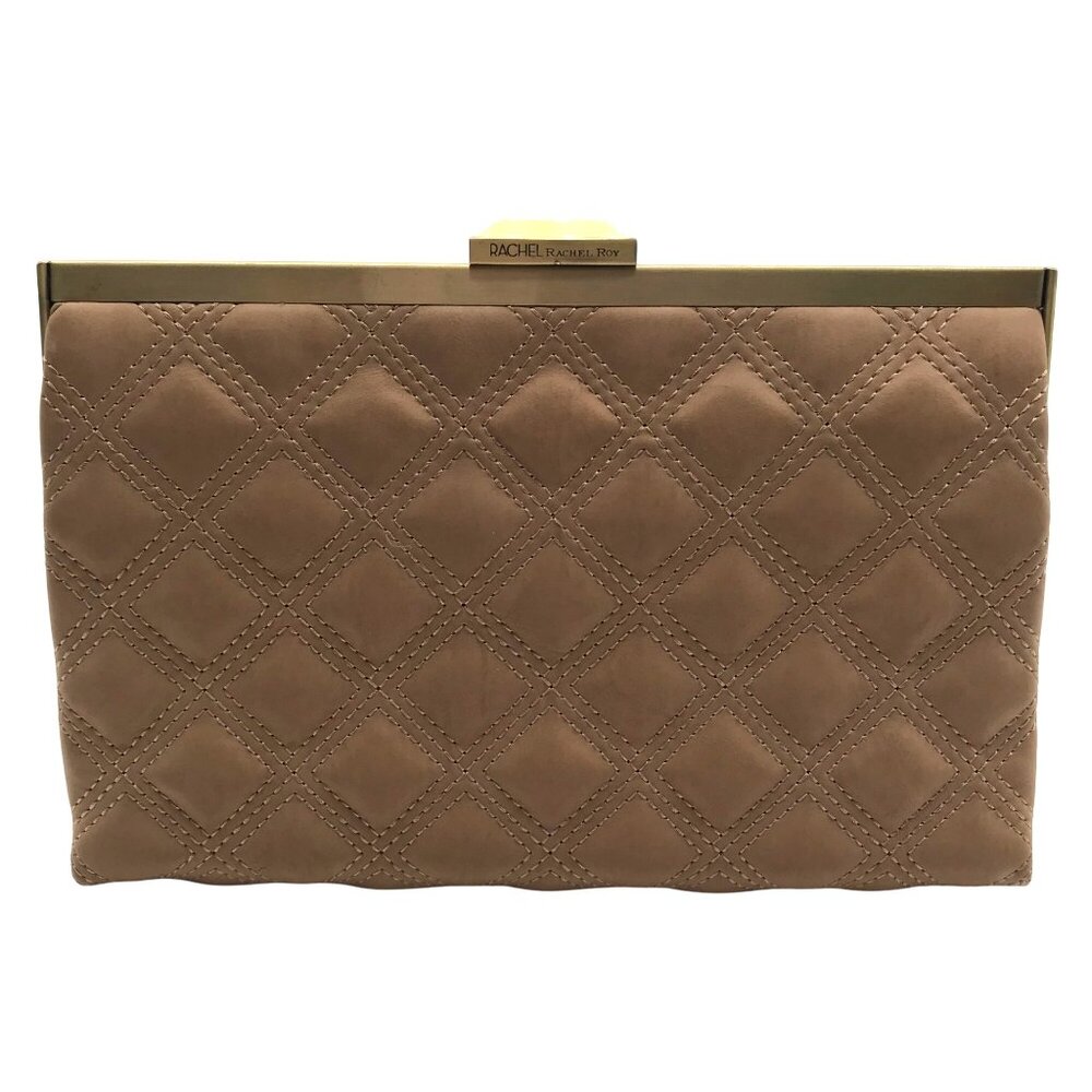 Rachel Roy Tan Quilted Clutch